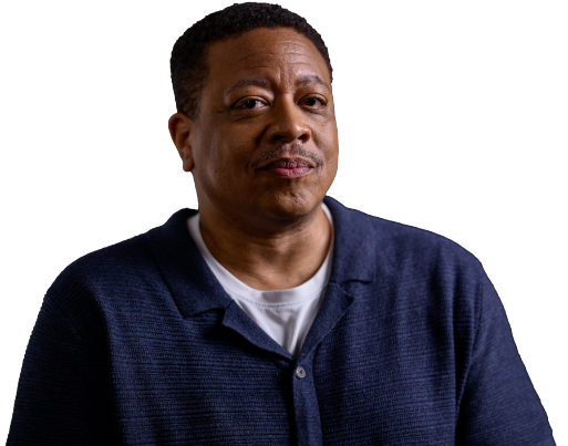 African American man smiling slightly